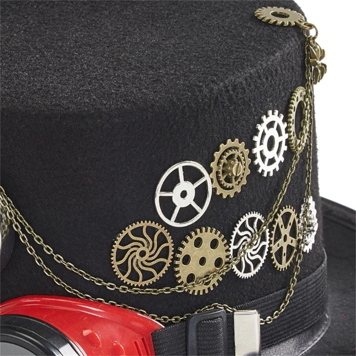 Steampunk Hat With Watch and Feathers luxurious