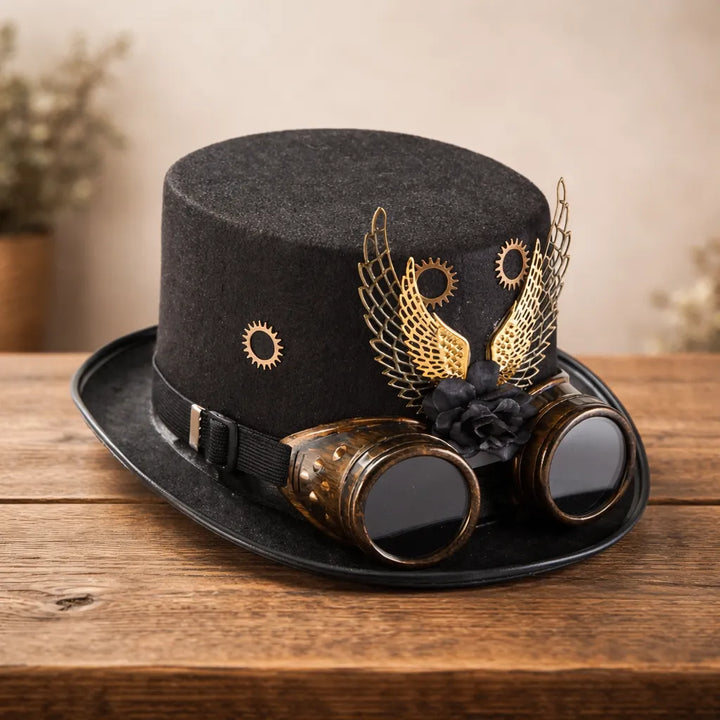 Steampunk Hat with Wings Design