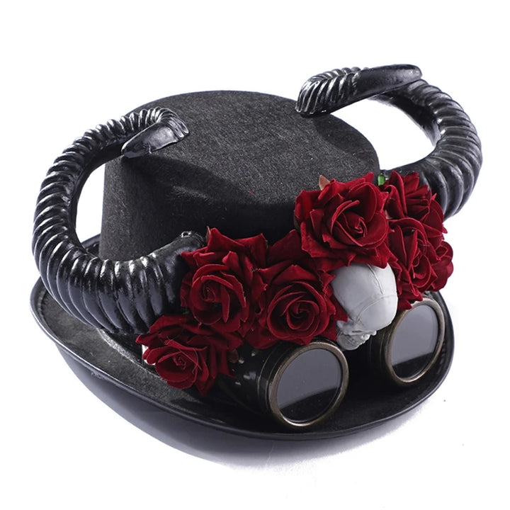Steampunk Horned Hat Roses