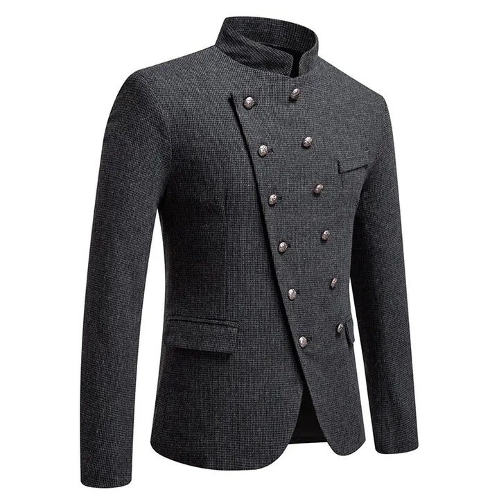 Steampunk Jacket With Slanted Buttons bold