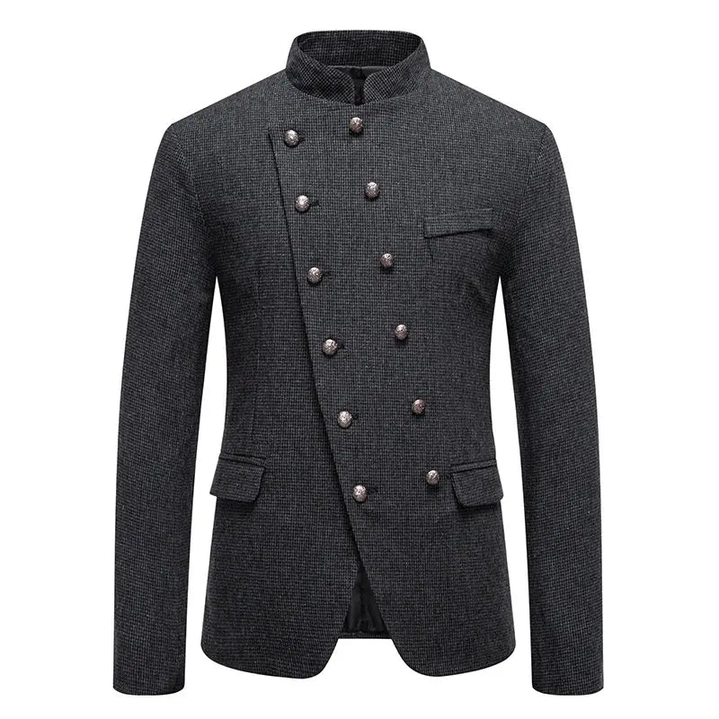 Steampunk Jacket With Slanted Buttons dramatic