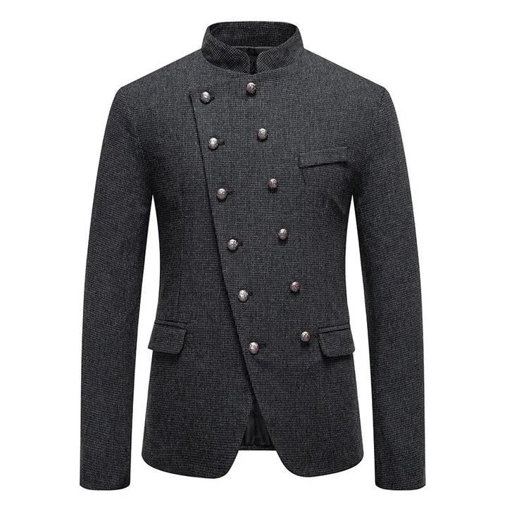 Steampunk Jacket With Slanted Buttons dramatic
