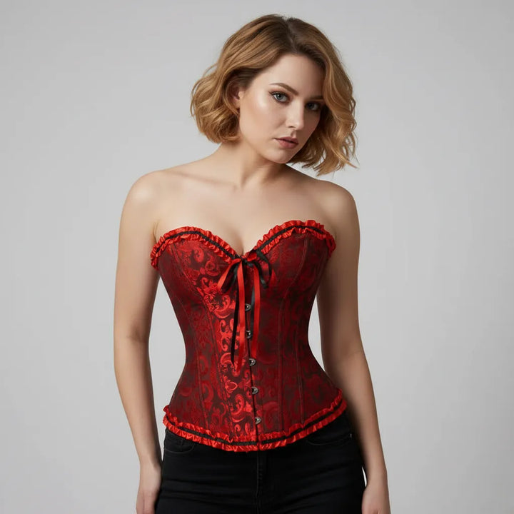 Steampunk Jacquard Lace-Up Corset