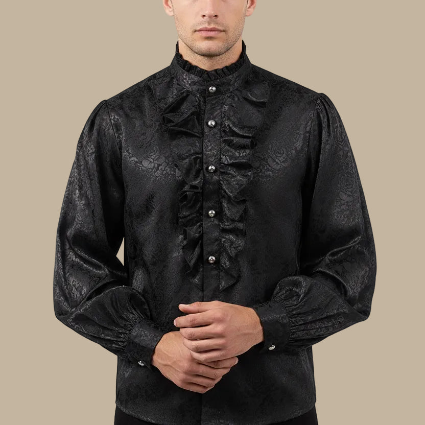 Steampunk Jacquard Ruffled Shirt
