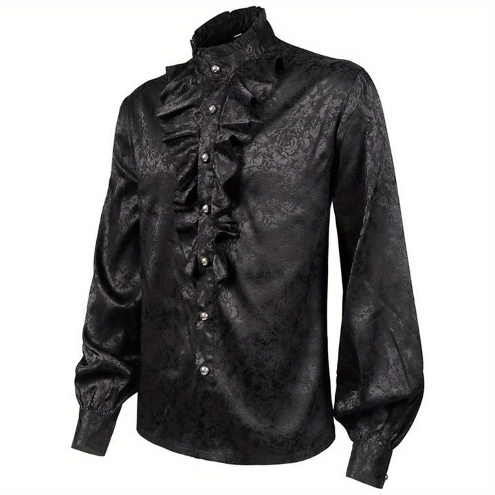 Steampunk Jacquard Ruffled Shirt – vintage design
