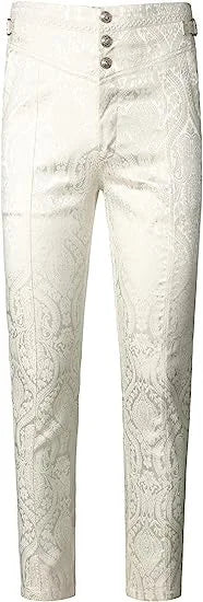 Steampunk Jacquard Slim Pants Unique