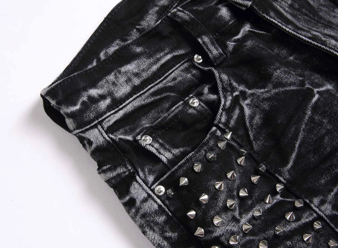 Steampunk Jeans With Rivets – metal rivet details