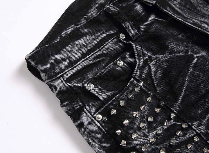 Steampunk Jeans With Rivets – metal rivet details