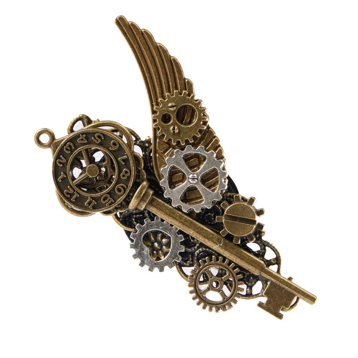 Steampunk Key Brooch Design