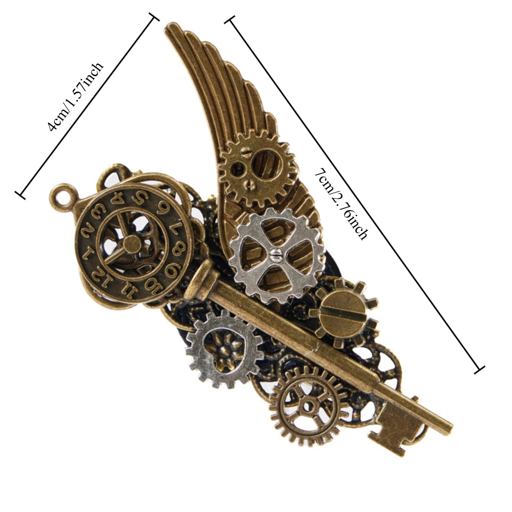 Steampunk Key Brooch Measurement