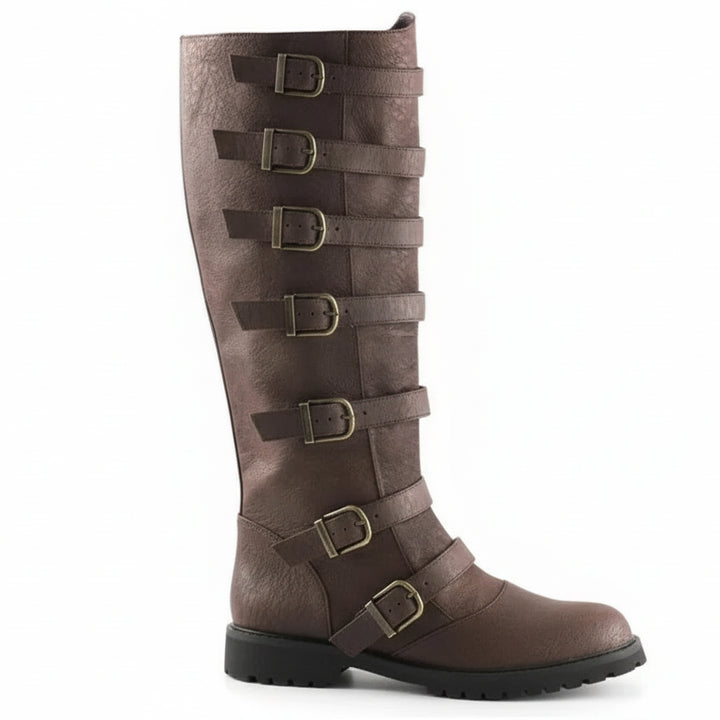 Steampunk Knight Medieval Boots brown