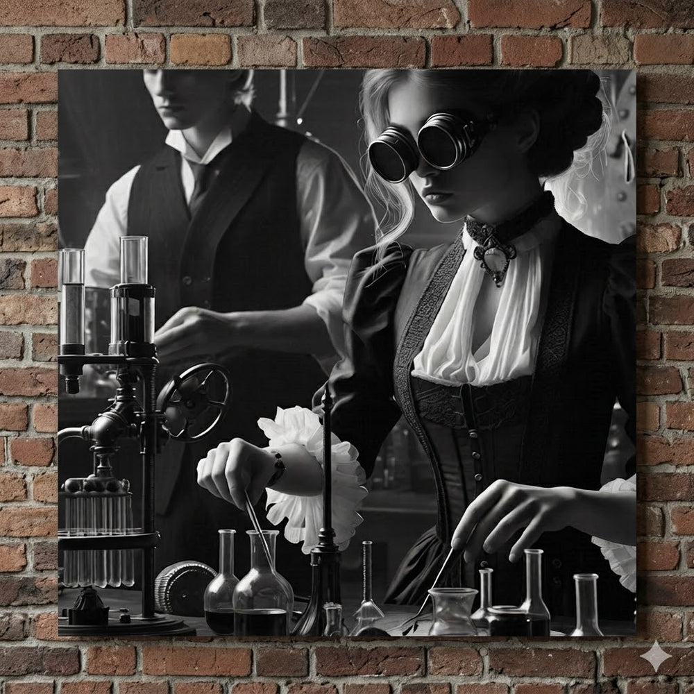 Steampunk Laboratory Wall Art Poster Fashion