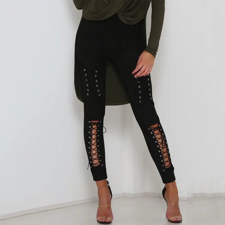 Steampunk Lace-Up Leggings