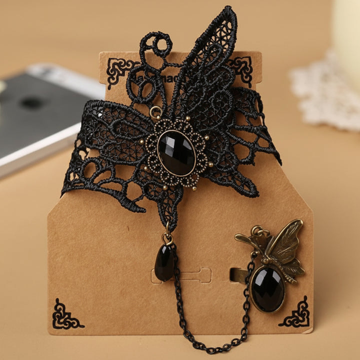 Steampunk Lace Butterfly Bracelet chic