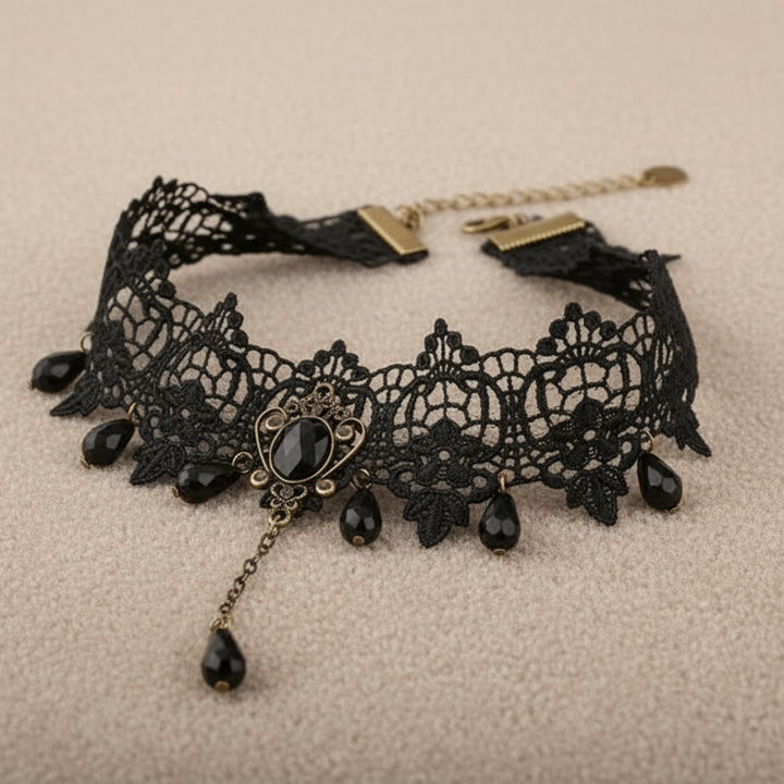 Steampunk Lace Choker Necklace
