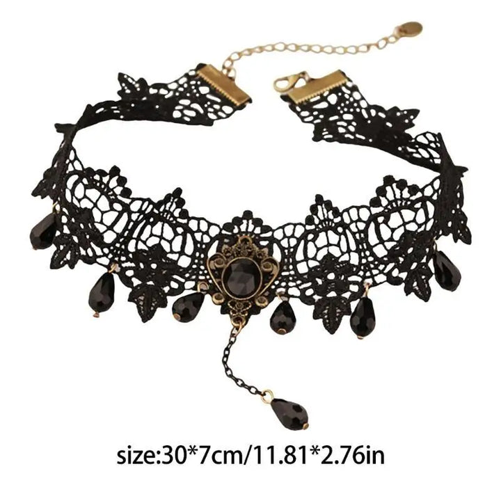 Steampunk Lace Choker Necklace chic