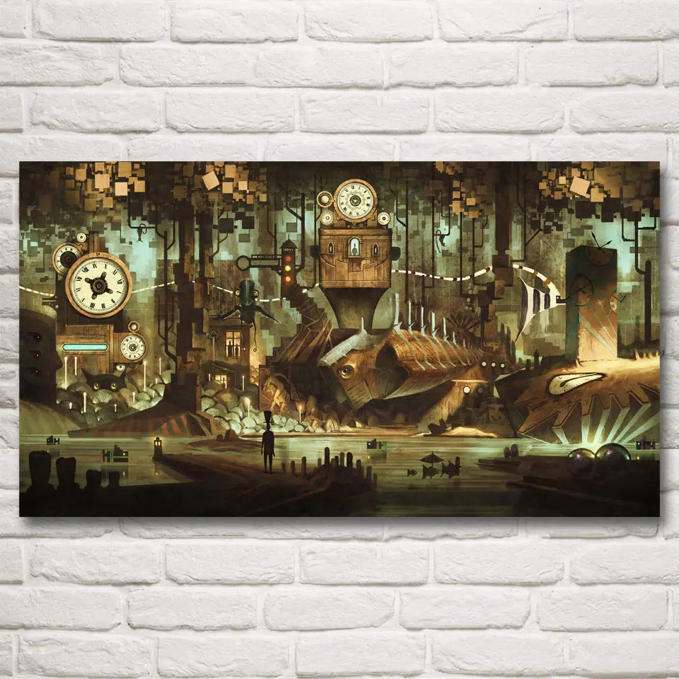 Steampunk Landscape Wall Art