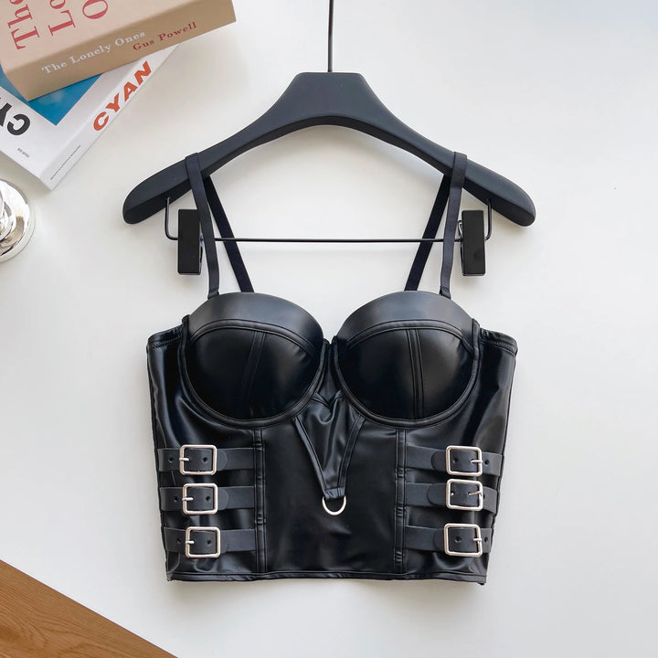 Steampunk Leather Lingerie Bustier edgy
