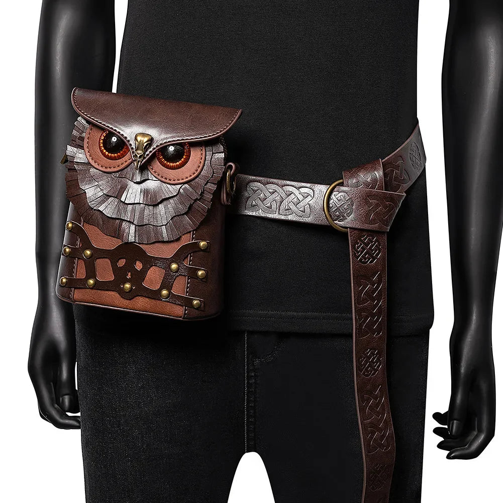 Steampunk Leather Owl Bag unique