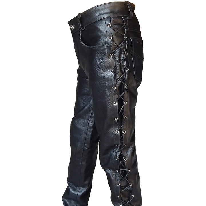 Steampunk Leather Pants with Laces Unique