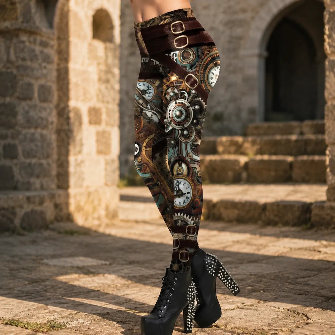 Steampunk Leggings with Belt Pattern