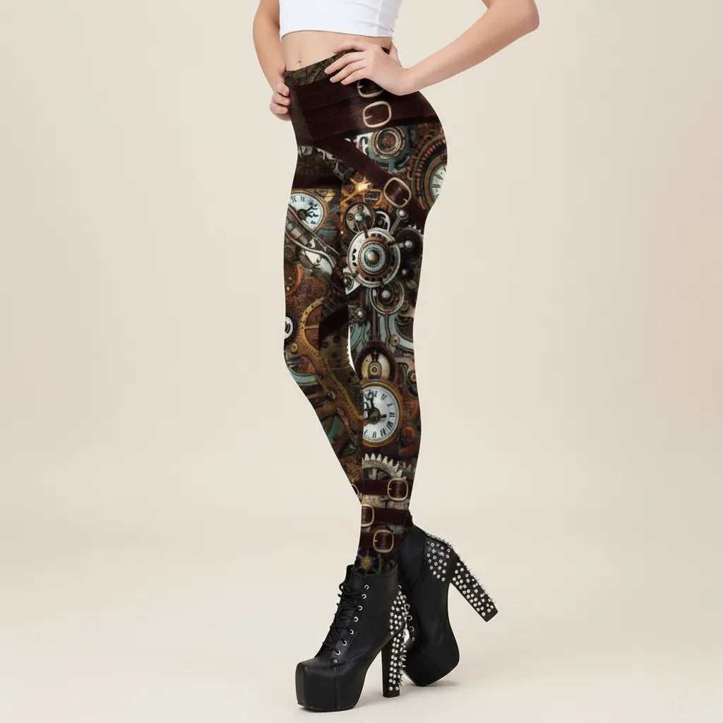 Steampunk Leggings with Belt Pattern