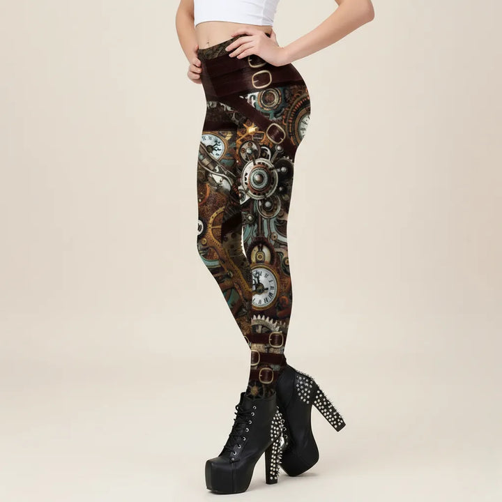 Steampunk Leggings with Belt Pattern