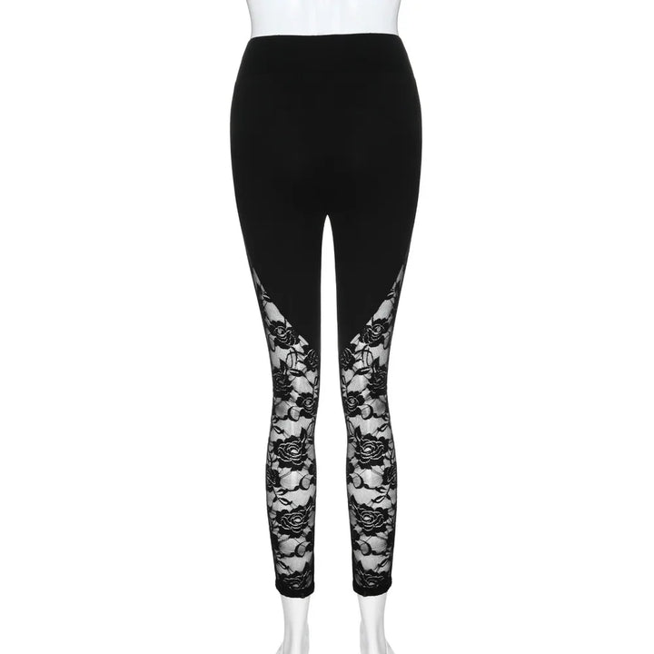 Steampunk Leggings with Floral Lace Stylish