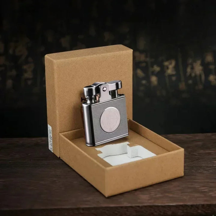 Steampunk Lighter with Compass Design Black