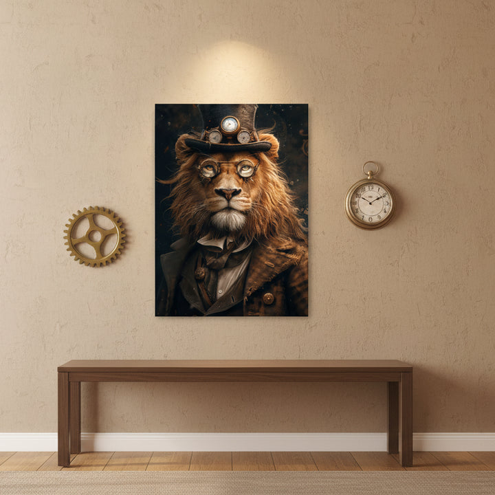 Steampunk Lion Wall Art