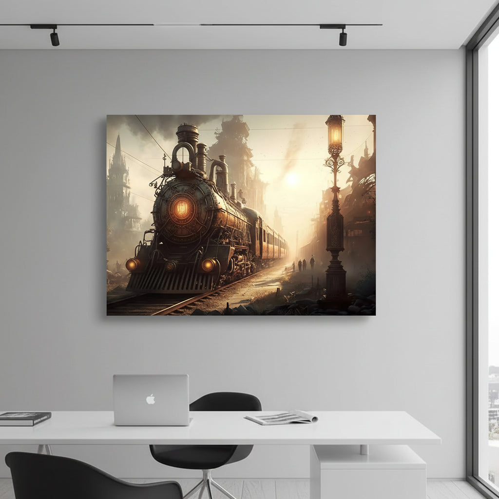 Steampunk Locomotive Wall Art