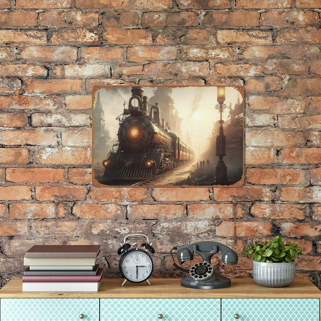 Steampunk Locomotive Wall Art fashion