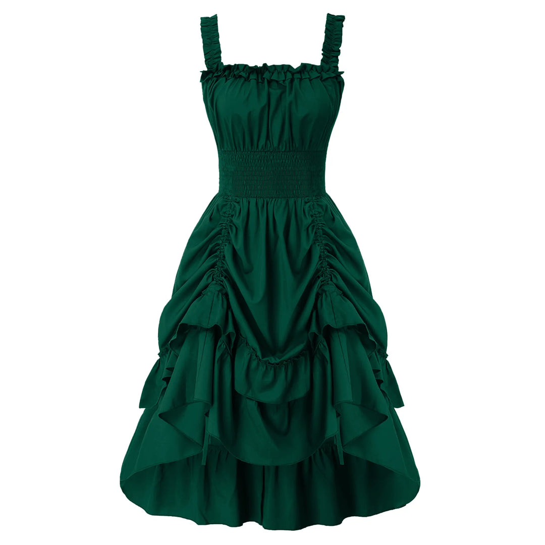 Medieval Steampunk Dress Green / L