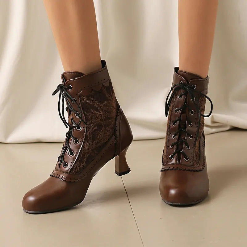 Steampunk Lolita half boots Victorian-inspired
