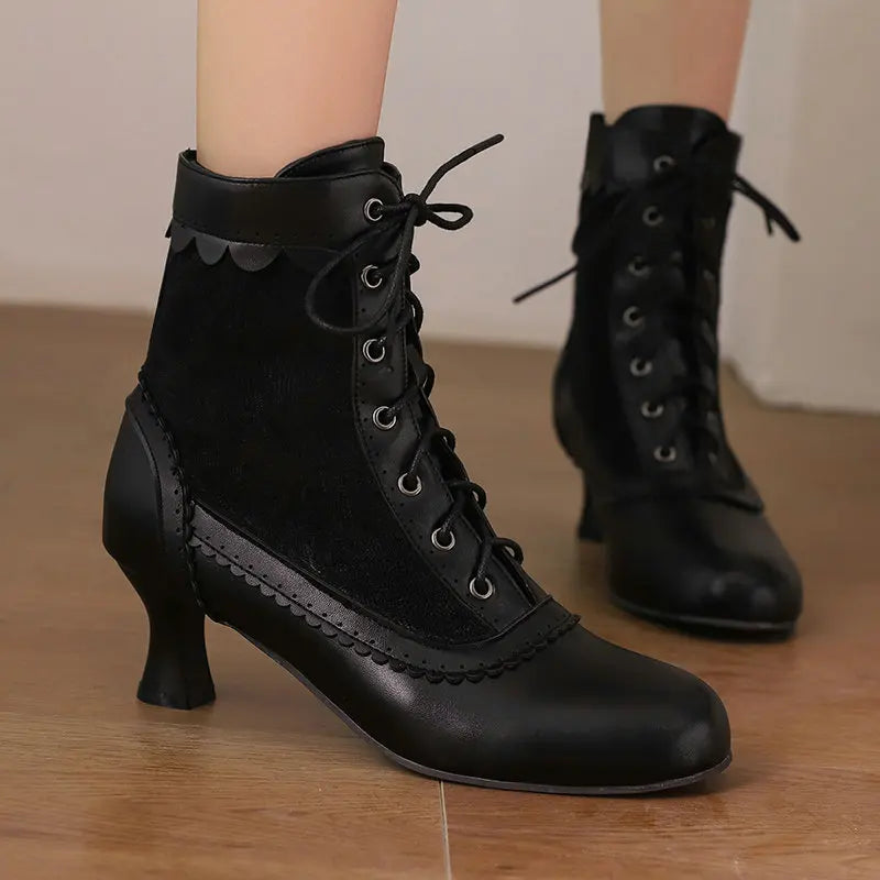 Steampunk Lolita half boots feminine style