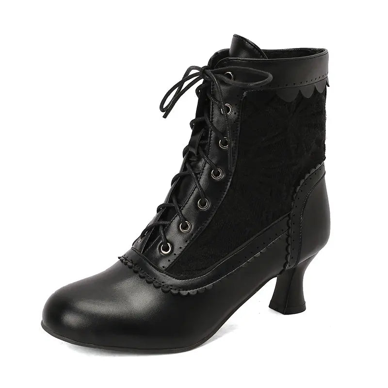 Steampunk Lolita half boots gothic influence