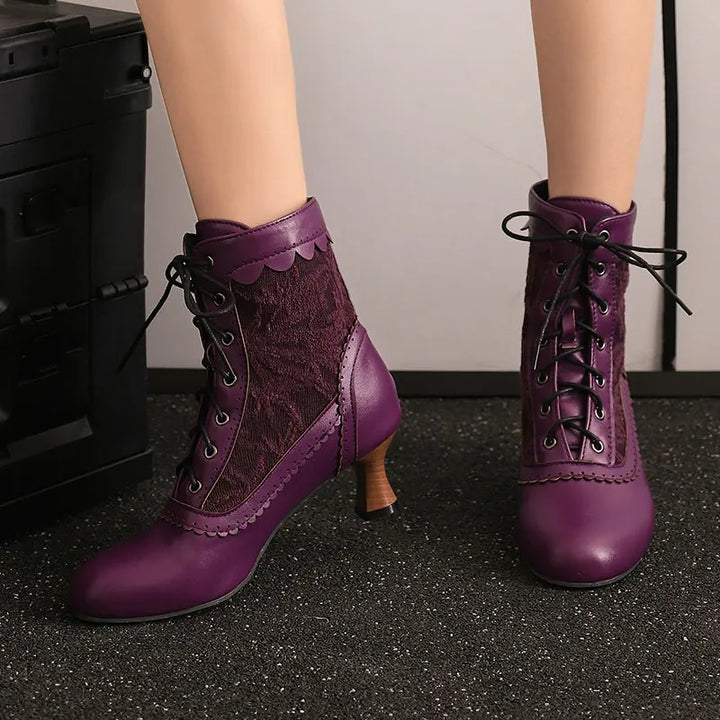 Steampunk Lolita half boots ornate accents