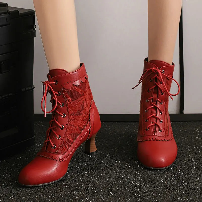 Steampunk Lolita half boots with platform sole