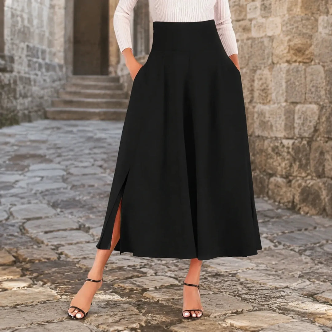 Steampunk Long Black Skirt