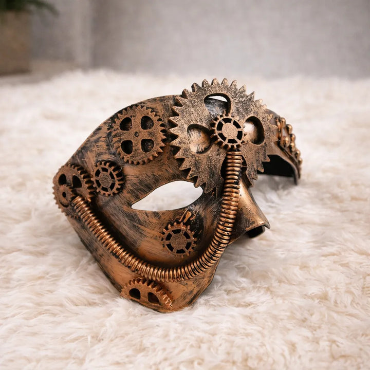 Steampunk Mechanical Gear Half-Face Mask