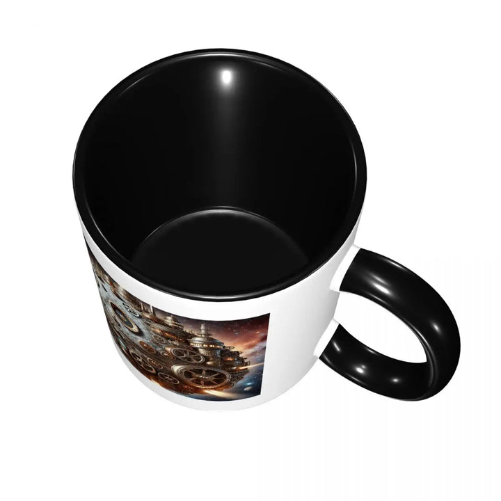 Steampunk Mechanical Moon Mug elegant