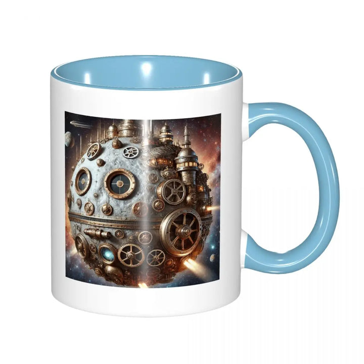 Steampunk Mechanical Moon Mug vintage