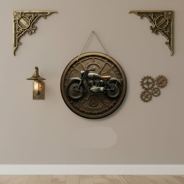 Steampunk Metal Motorcycle Wall Art