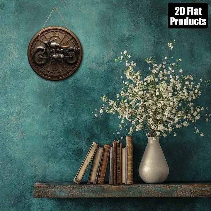 Steampunk Metal Motorcycle Wall Art tendance
