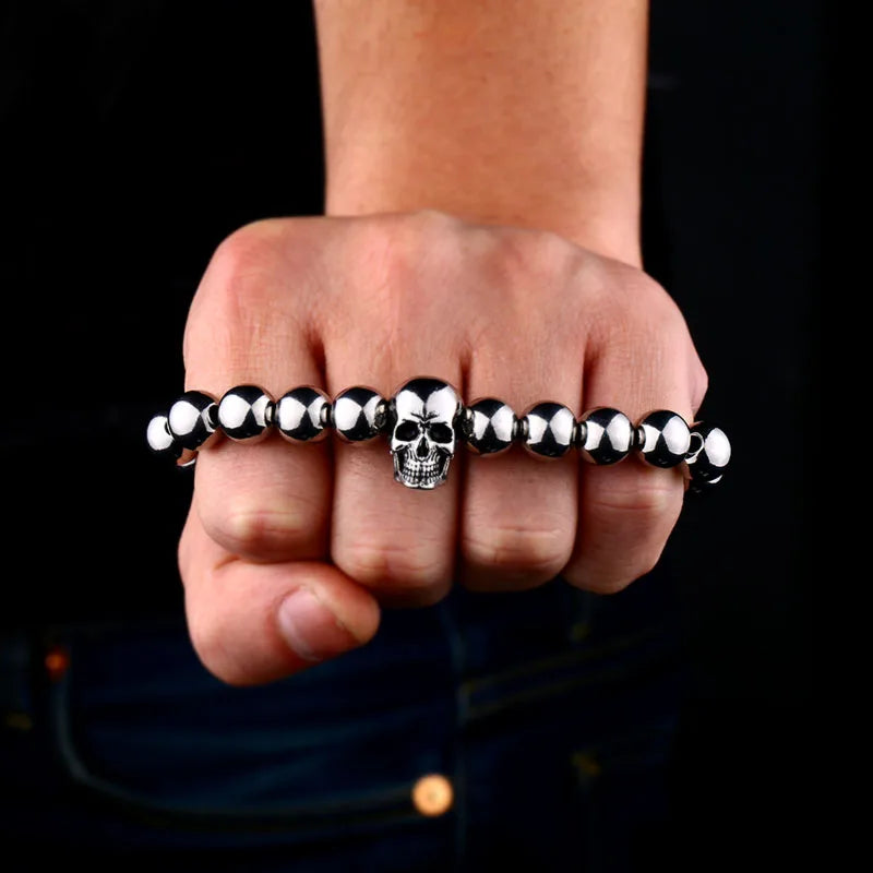 Steampunk Metal Skull Bracelet chic