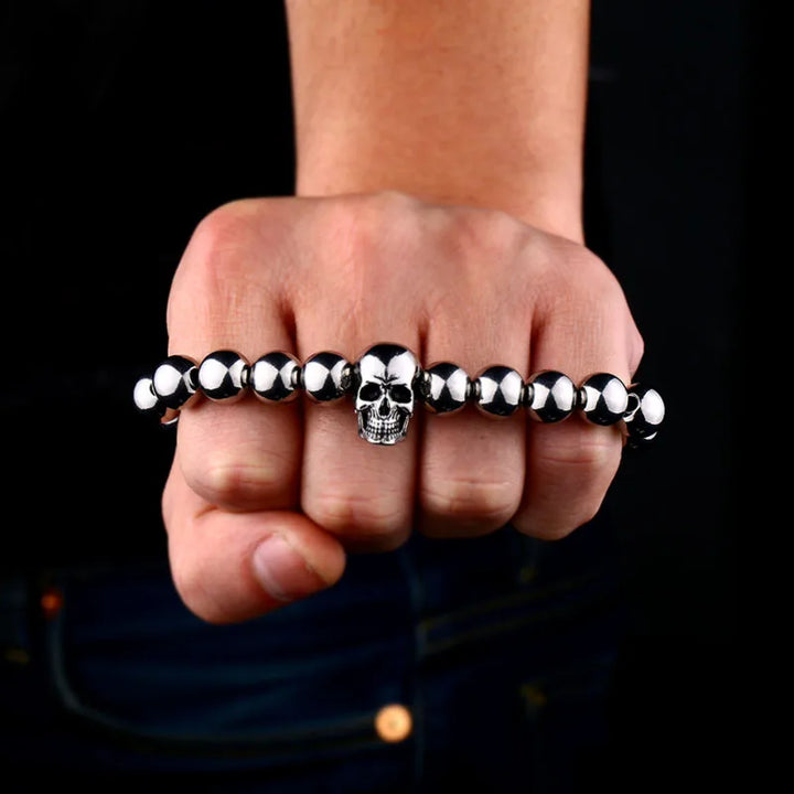 Steampunk Metal Skull Bracelet chic
