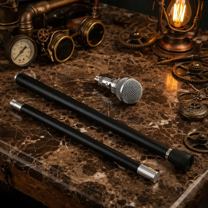 Steampunk Microphone Cane