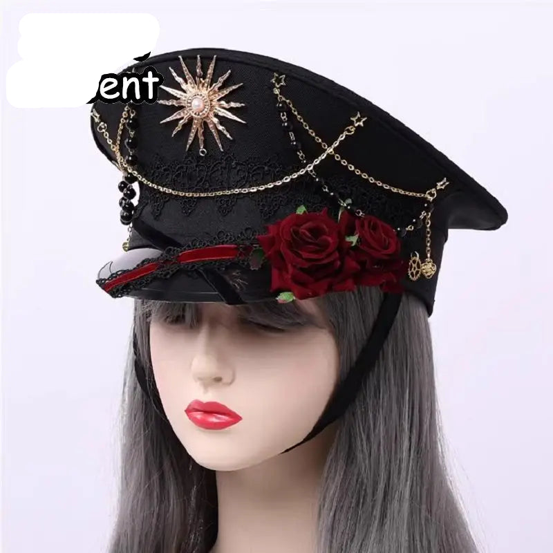 Steampunk Military Lolita Hat – structured design