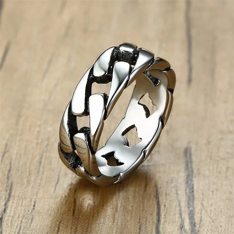 Steampunk Minimalist Chain Ring refined