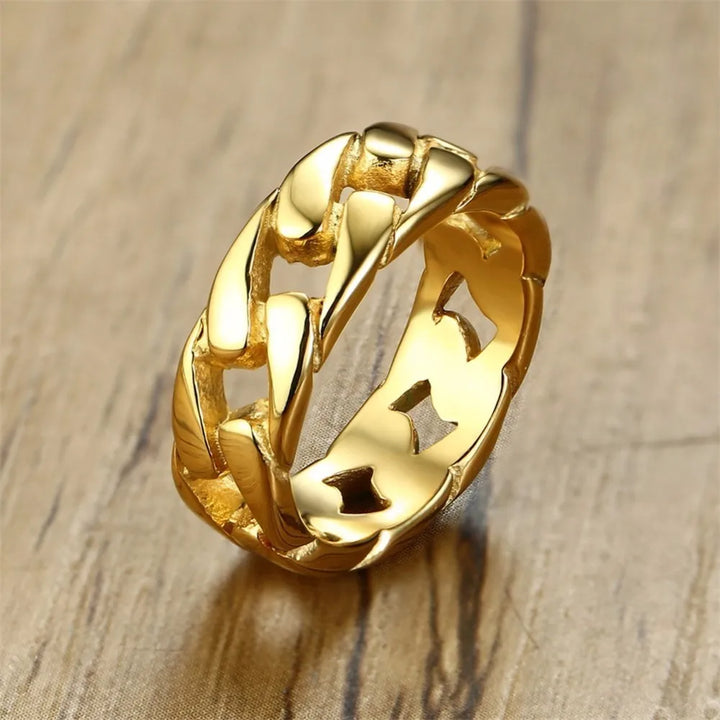 Steampunk Minimalist Chain Ring understated